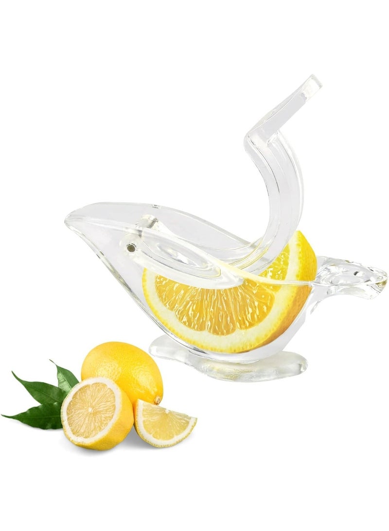 زوبا عصارة ليمون يدوية من الاكريليك بتصميم محمول على شكل طائر، مناسبة لعصر لبرتقال والليمون والرمان،-شفافه- كود 518 - Image 1